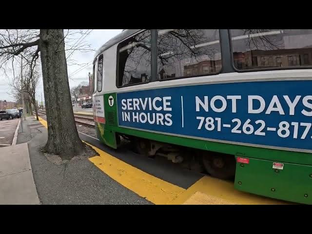 'Video thumbnail for What A Trolley In Boston Neighbor Brookline Looks Like🟩Green Line T MBTA '