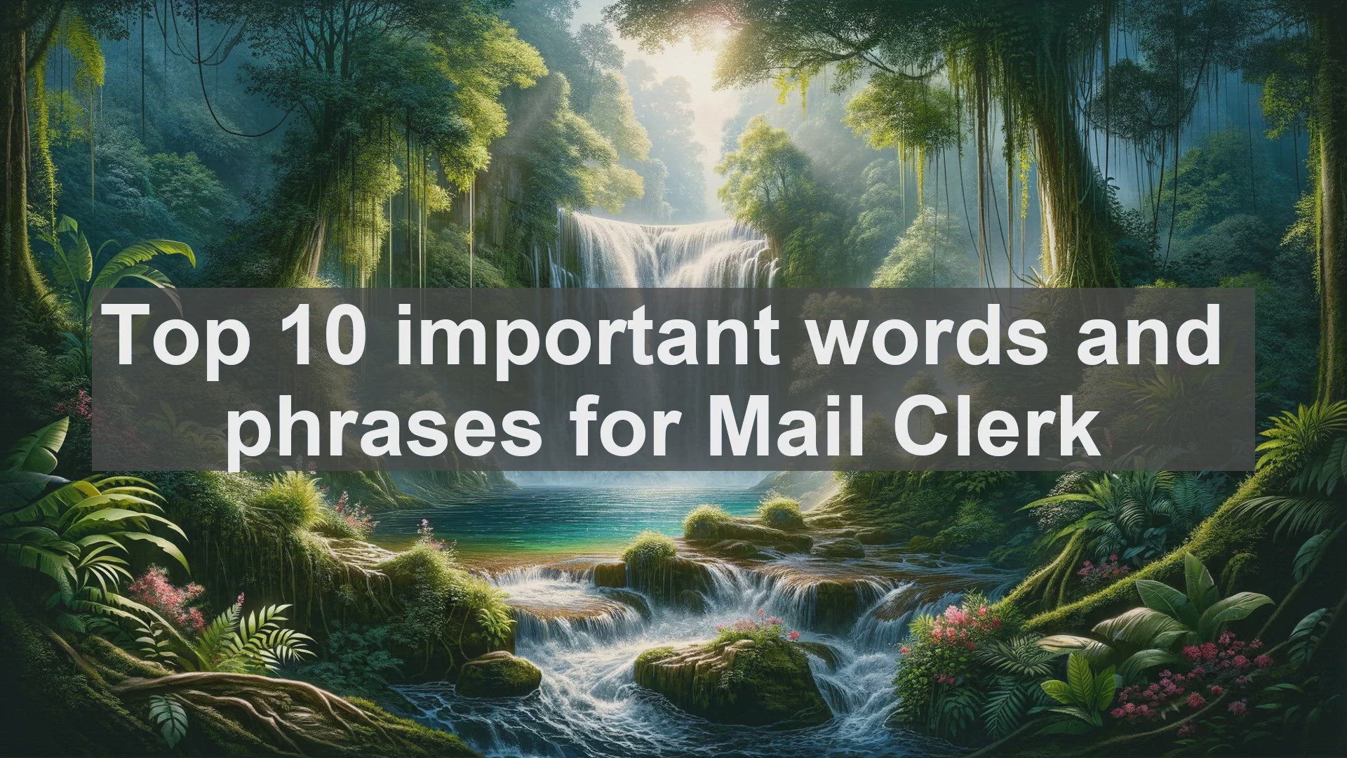 'Video thumbnail for Top 10 important words and phrases for Mail Clerk'