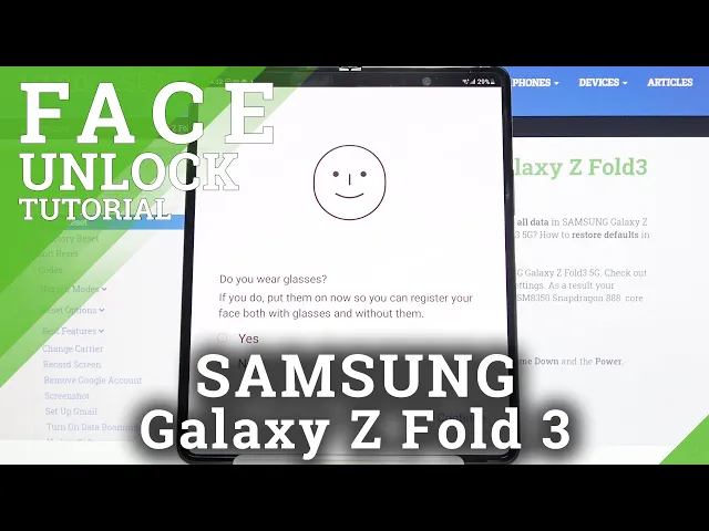Video thumbnail for How to Set Up Face Unlock on SAMSUNG Galaxy Z Fold 3 – Allow Face Recognition