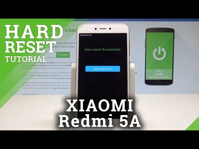 Video thumbnail for How to Hard Reset XIAOMI Redmi 5A - Bypass Lock Screen / Delete Data |HardReset.Info