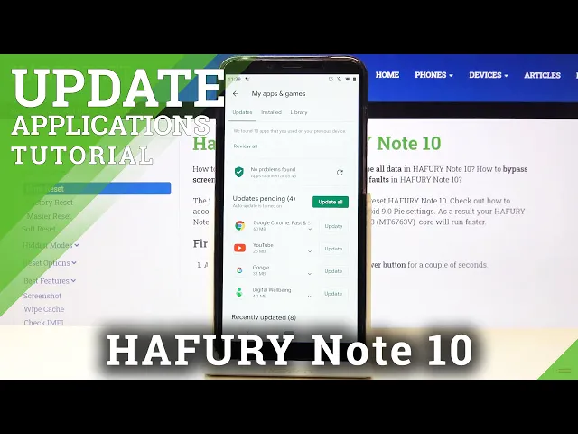 Video thumbnail for How to Update Apps in HAFURY Note 10 – Apps Actualizations