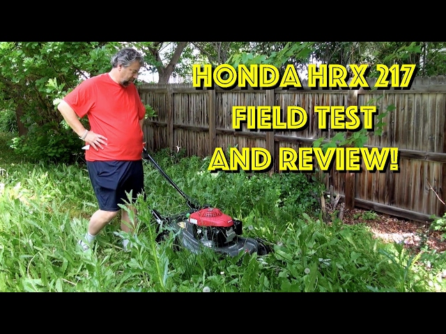 Video thumbnail for Honda HRX 217 Self-Propelled Gas Lawn Mower - Field Test & Review