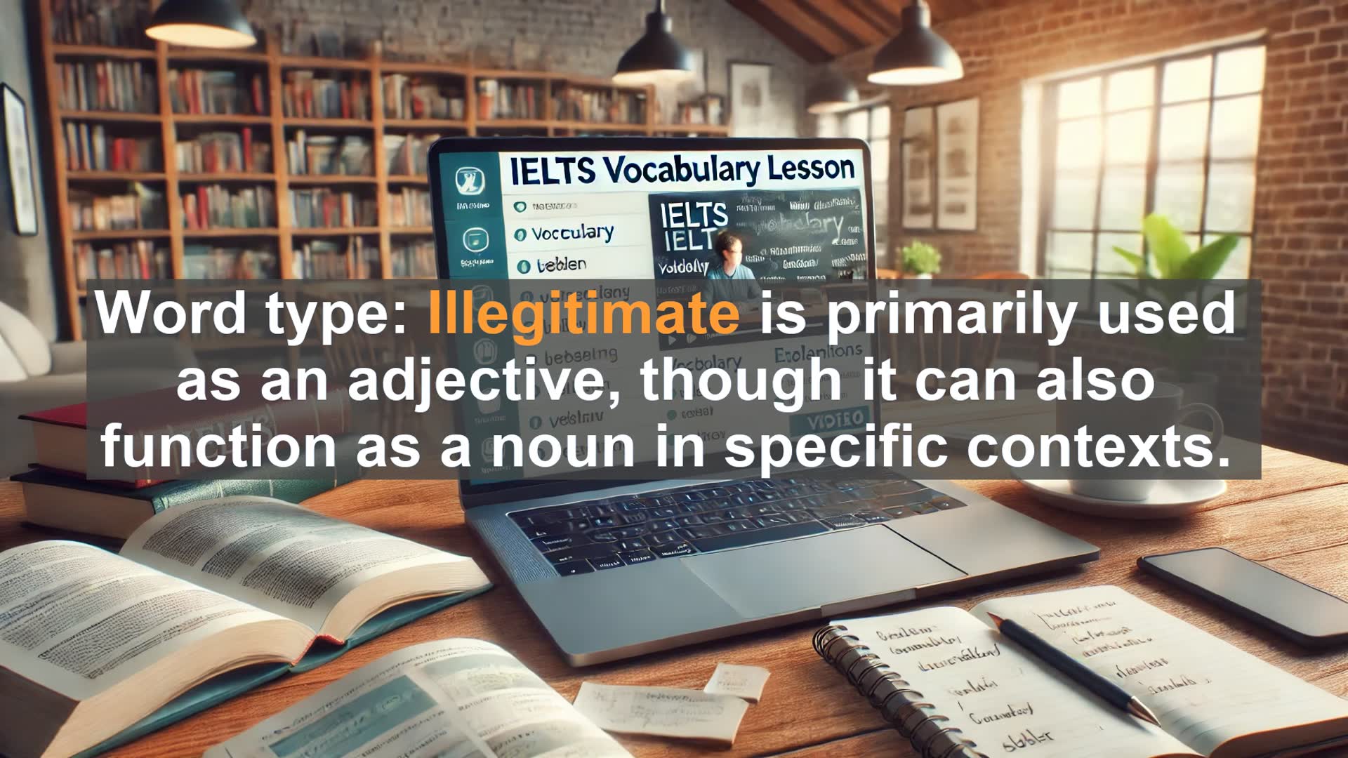 'Video thumbnail for 5000 Must Know IELTS 8.0 Vocabulary - Understanding 'Illegitimate': Its Meaning and Usage'