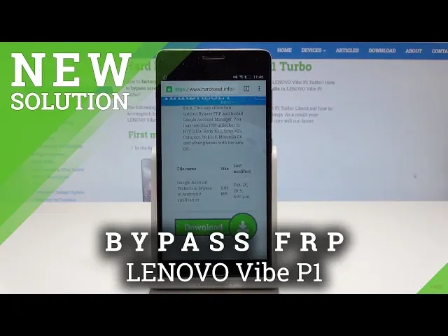 Video thumbnail for How to Bypass Factory Reset Protection in LENOVO Vibe P1 - Skip Google Verification