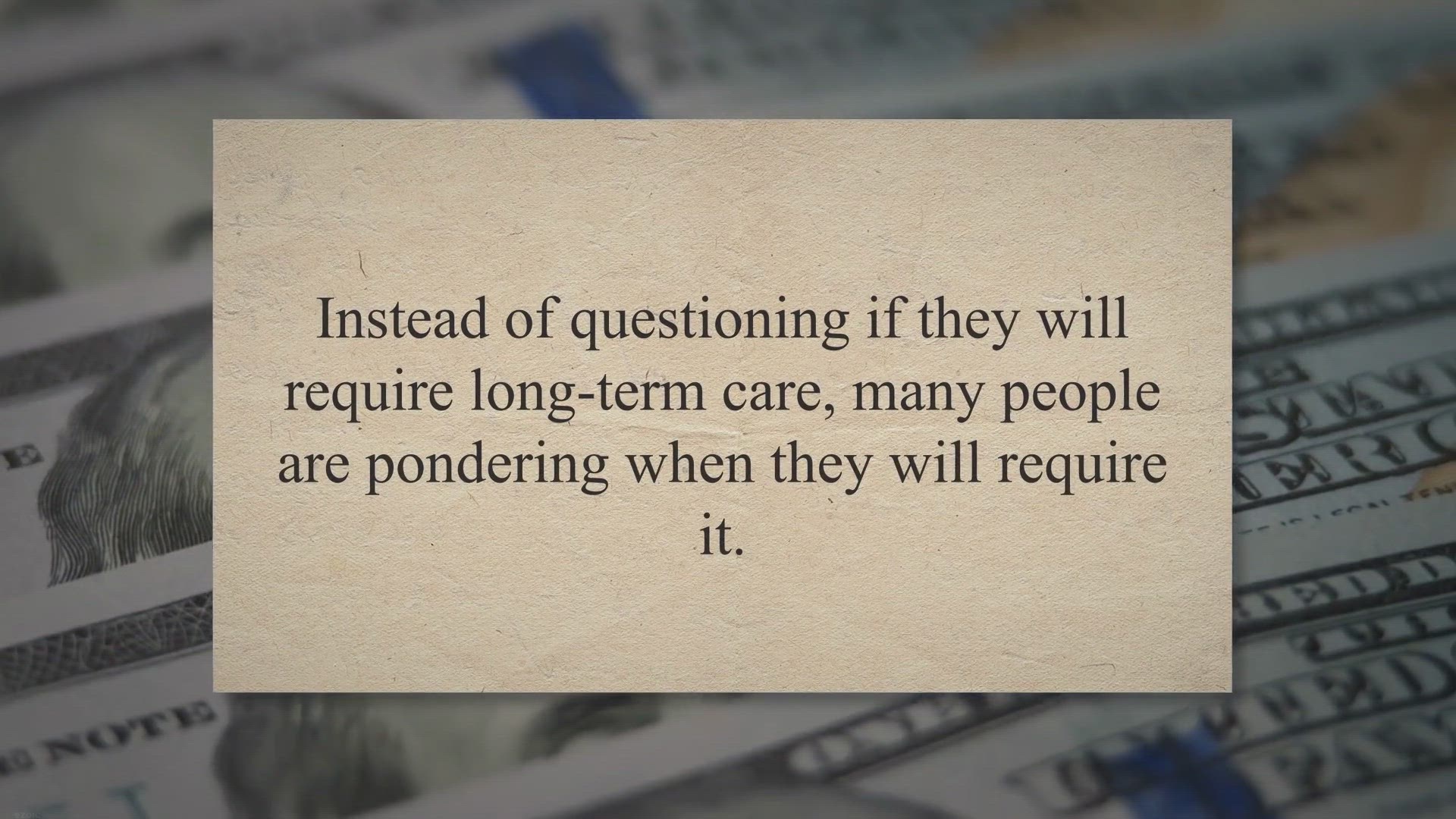 Video thumbnail for Maximizing Financial Security: Should You Self-Insure for Long-Term Care?