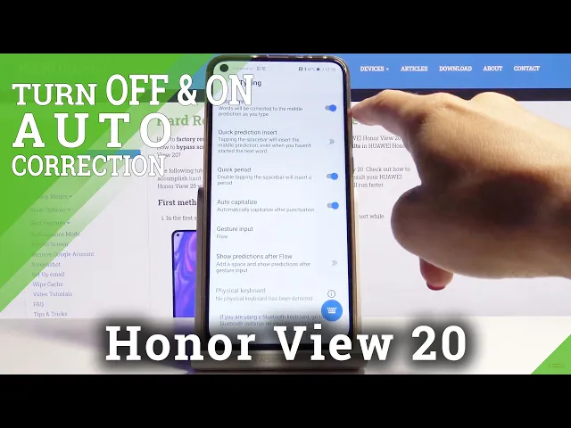 Video thumbnail for How to Turn on Auto Correction on Honor View 20 – Text Settings