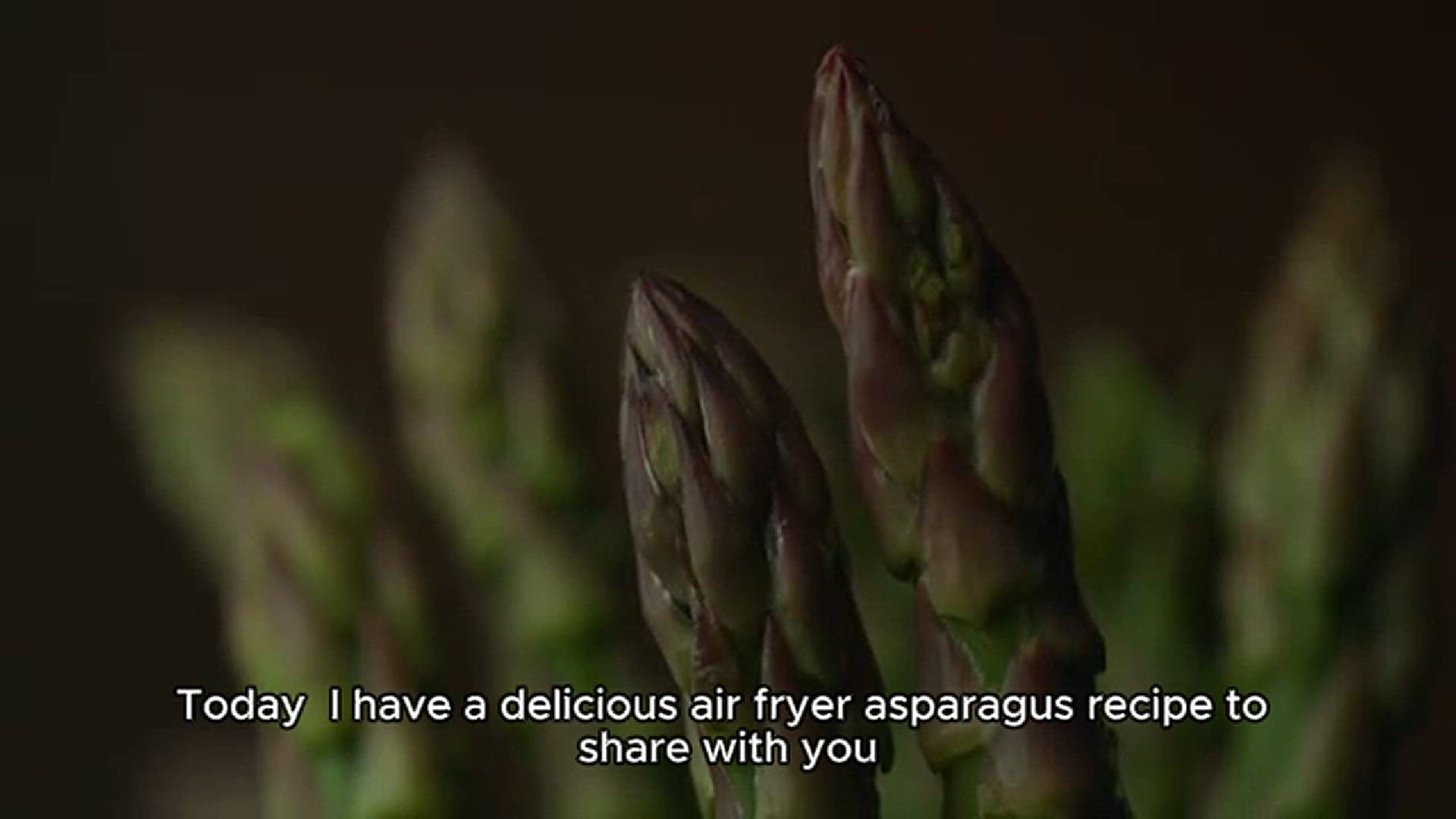 'Video thumbnail for air fryer asparagus recipe'