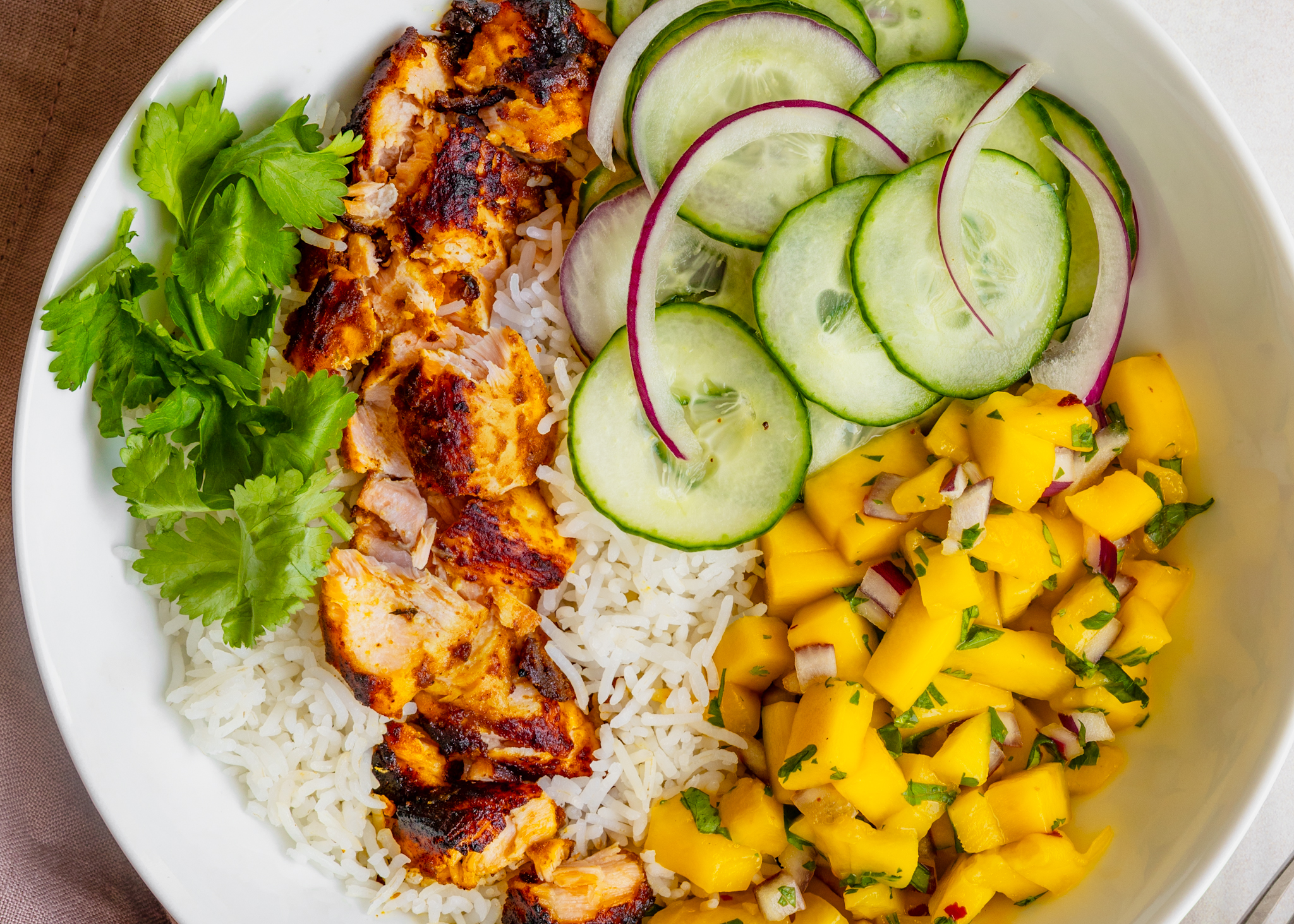 Video thumbnail for Curried Air Fryer Salmon Bowls