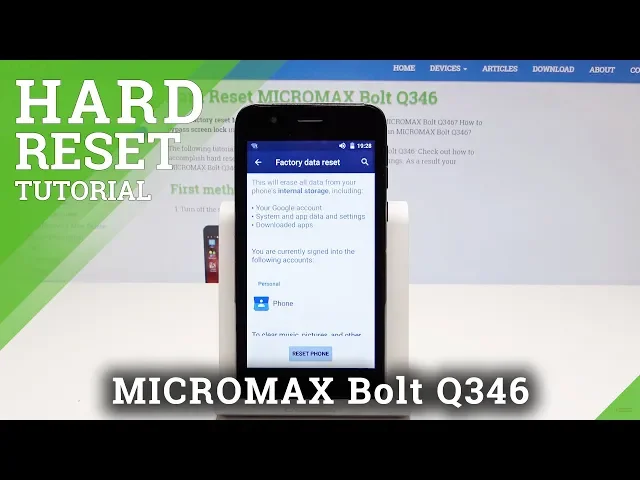 Video thumbnail for How to Hard Reset MICROMAX Bolt Q346 - Factory Reset / Restore Defaults