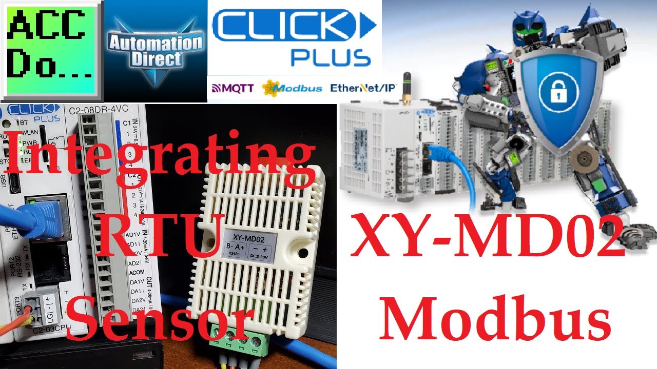 'Video thumbnail for Integrating an XY MD02 Sensor with Modbus RTU into Click PLC'