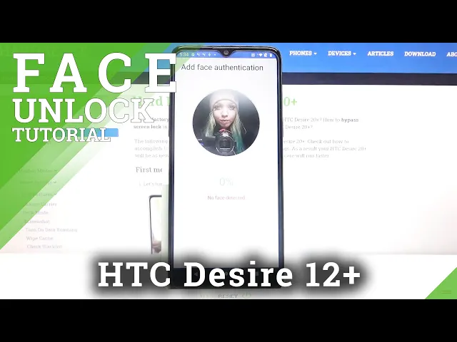 Video thumbnail for How to Set Up Face Unlock on HTC Desire 20+ - Activate Face Recognition