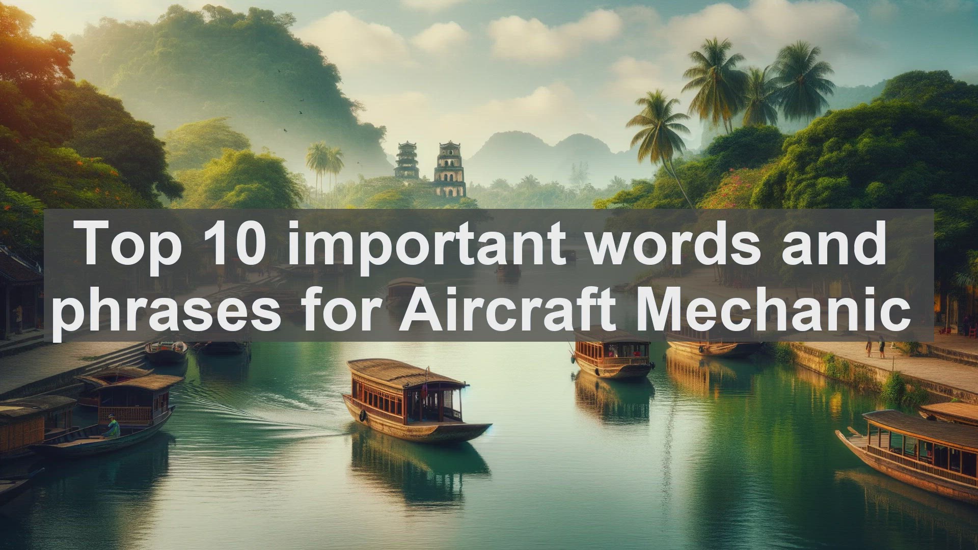 'Video thumbnail for Top 10 important words and phrases for Aircraft Mechanic'