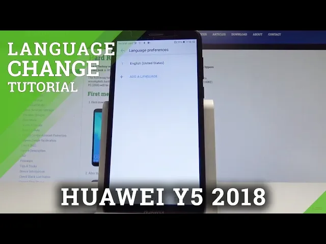 Video thumbnail for How to Change Language in HUAWEI Y5 (2018) - Languages List