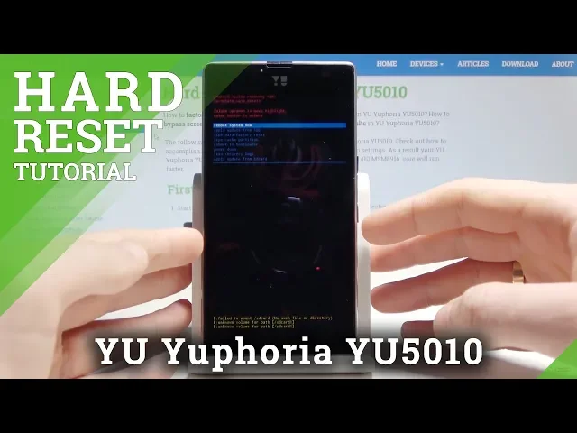 Video thumbnail for Hard Reset YU Yuphoria YU5010 - Bypass Lock Screen / Factory Reset by Recovery Mode