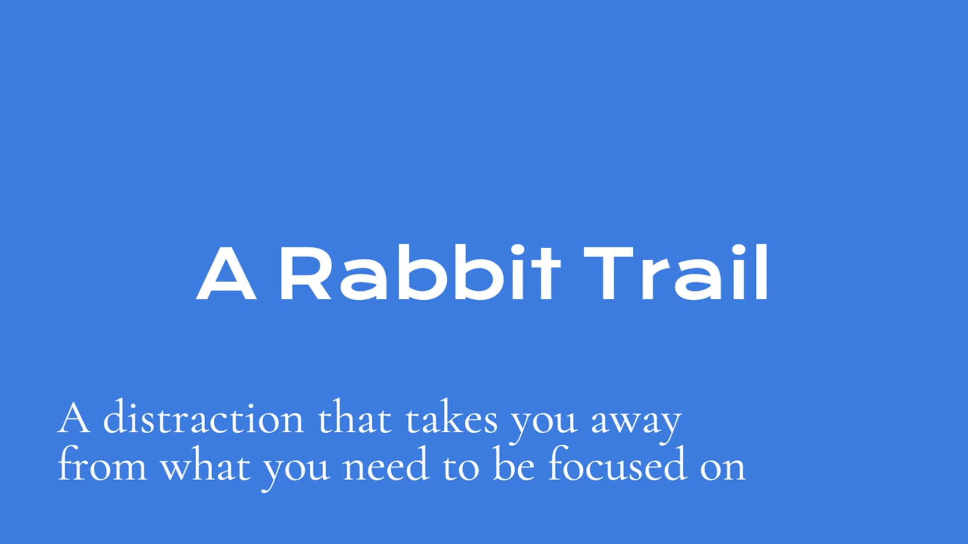 Video thumbnail for Rabbit Trail - English Idiom Explained
