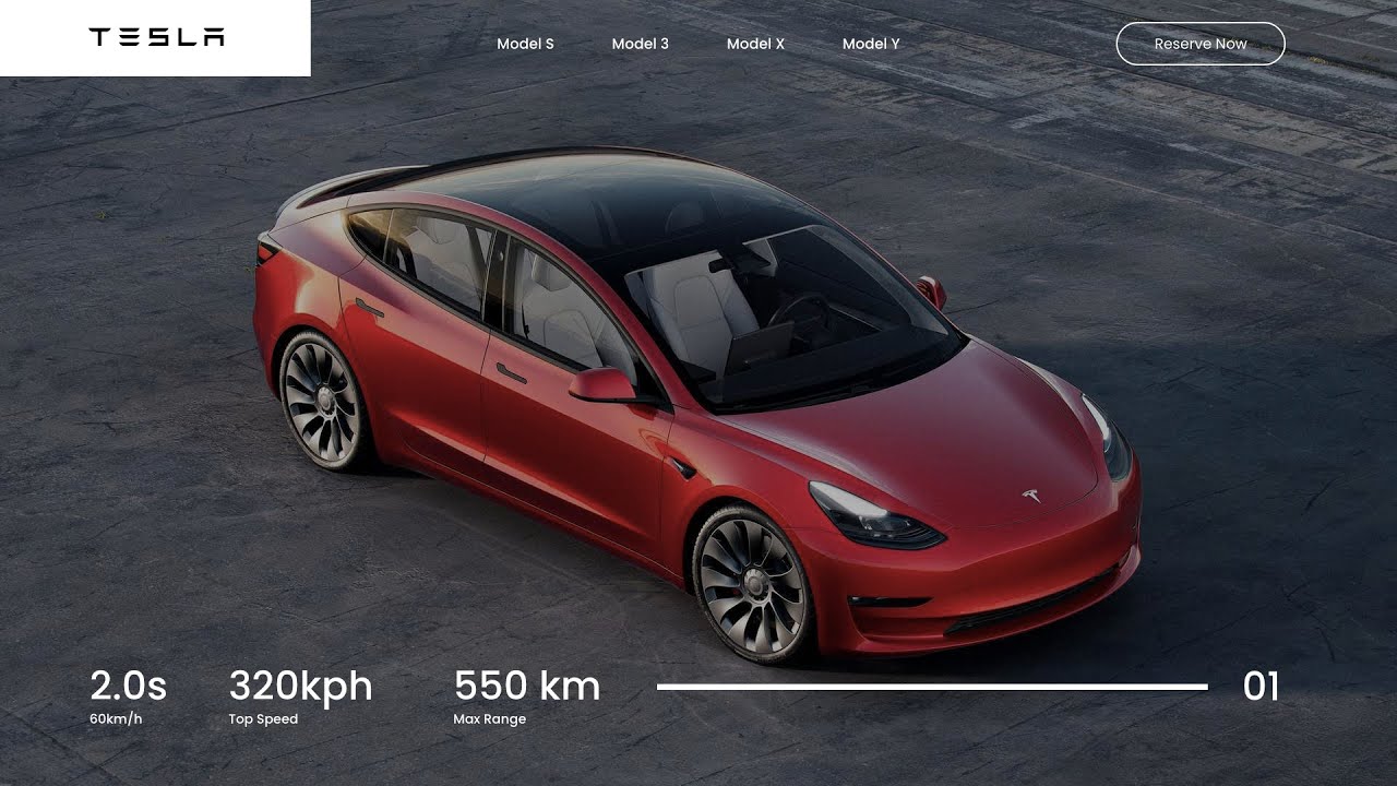 'Video thumbnail for How To Redesign Tesla Website Using HTML CSS and JavaScript _ Make Car Website Design'