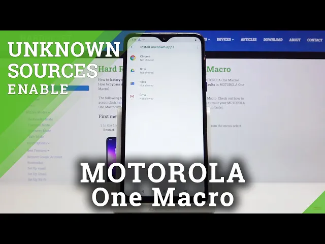 Video thumbnail for How to Allow Unknown Sources in MOTOROLA One Macro – Add Downloading Permissions