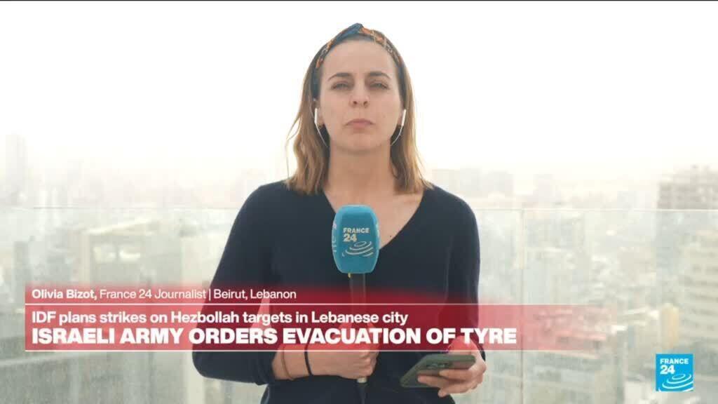 Video thumbnail for Strikes in Lebanon: Israeli army orders evacuation of the city of Tyre
