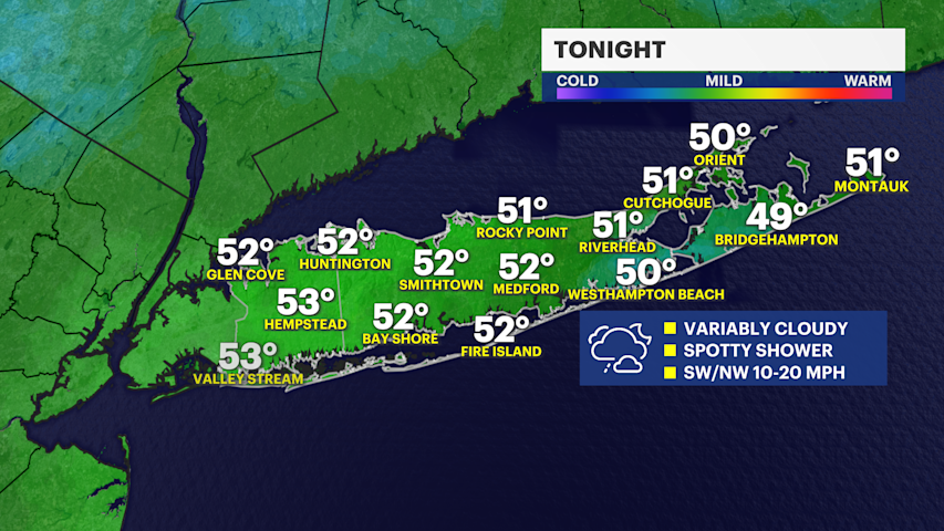 Video thumbnail for Weekend starts windier and chillier after a passing shower tonight into the morning