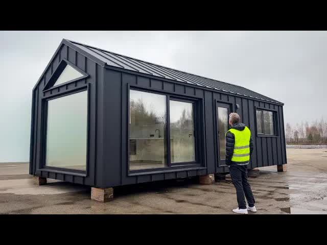 Video thumbnail for kerry tarnow: exploring the nordic prefab home: viral exterior, modern design, heading to iceland