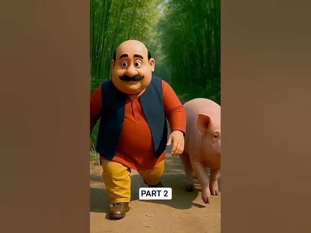 Video thumbnail for मोटू ने एक कसाई से सुअर चुराया और उसे अपने बच्चों के पास ले गया PART 2 Motu Patlu cartoon #ai #funny
