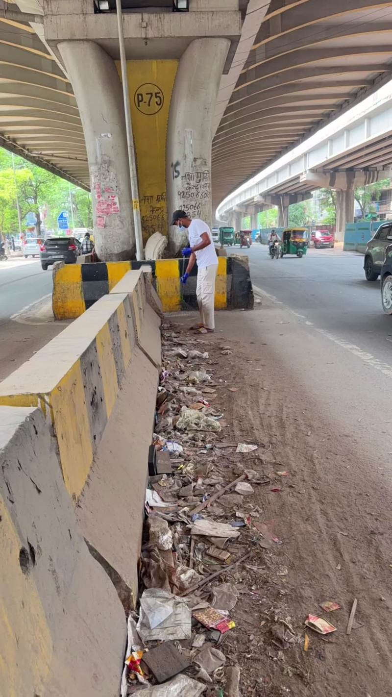 Video thumbnail for Transforming a Littered Delhi Flyover into a Cleaner Street