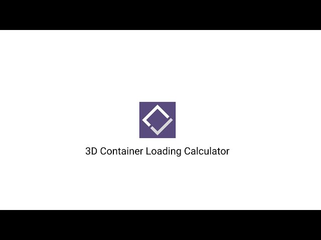Video thumbnail for 3D Container Loading Calculator