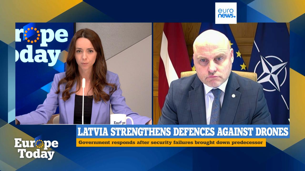Video thumbnail for Putin stepping up hybrid war on Latvia because he’s ‘losing in Ukraine’, PM Kulbergs says