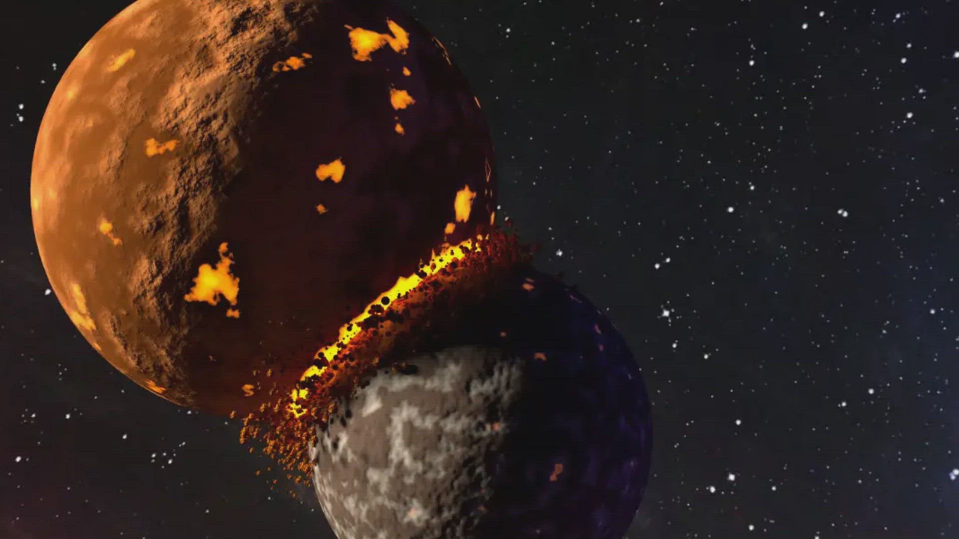 Video thumbnail for First recording of an exoplanet collision, caused the star to darken for about 900 days