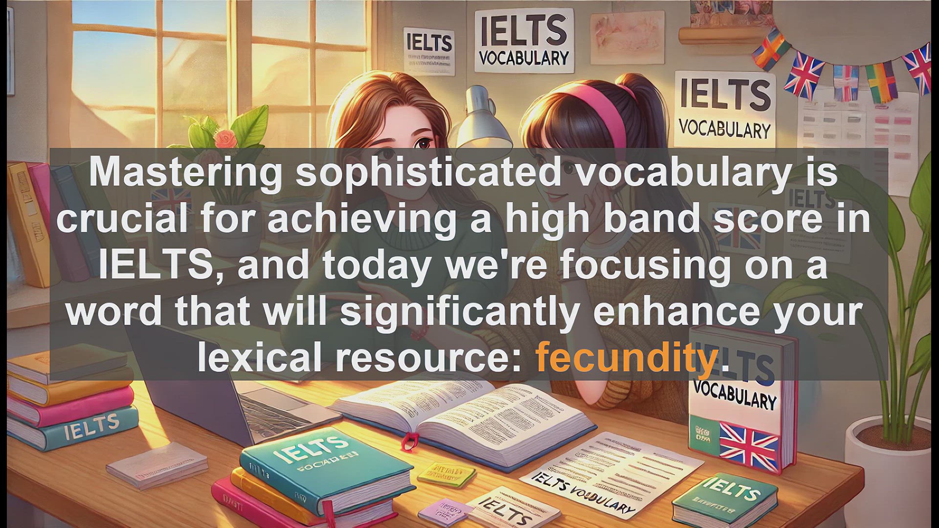 'Video thumbnail for 2000 Must Know IELTS 9.0 Vocabulary - IELTS Vocabulary: Understanding and Using 'Fecundity''