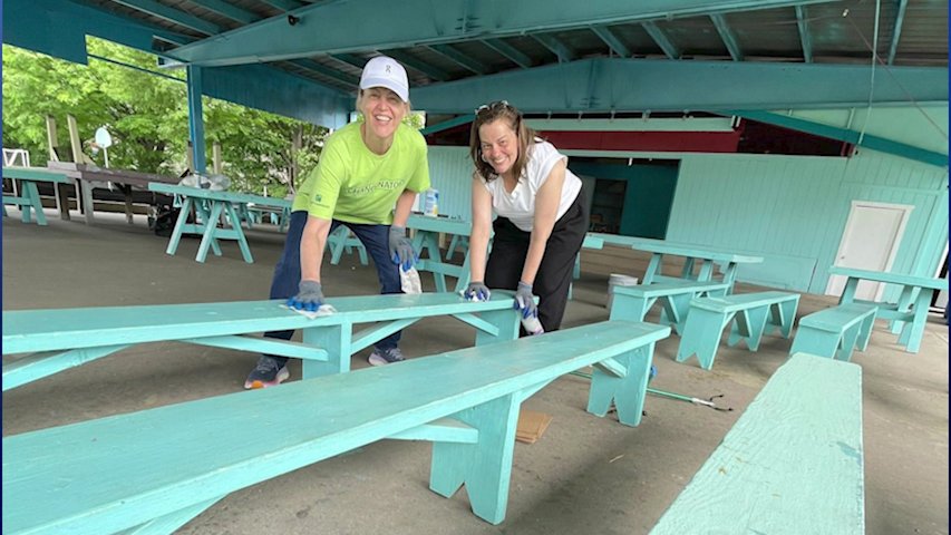 Video thumbnail for Jersey Proud: Volunteers help clean up Liberty State Park’s Camp Liberty