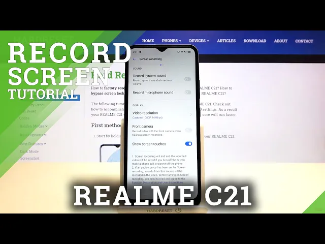 Video thumbnail for How to Switch On/Off Screen Touches in Screen Recorder - REALME C21