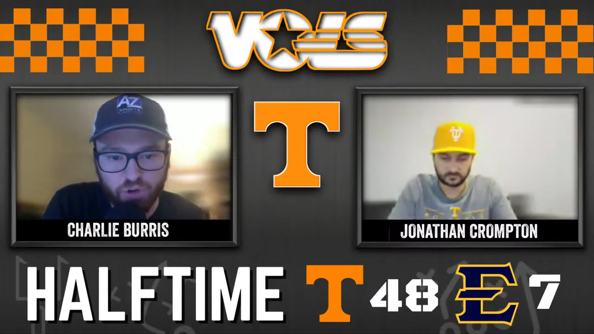 'Video thumbnail for a to z sports - tennessee volunteers: vols halftime reaction - tennessee vs etsu football analysis'