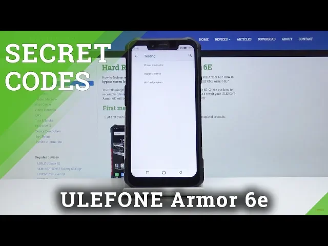Video thumbnail for Secret Codes ULEFONE Armor 6E - Hidden Mode / Calendar Storage / IMEI Info