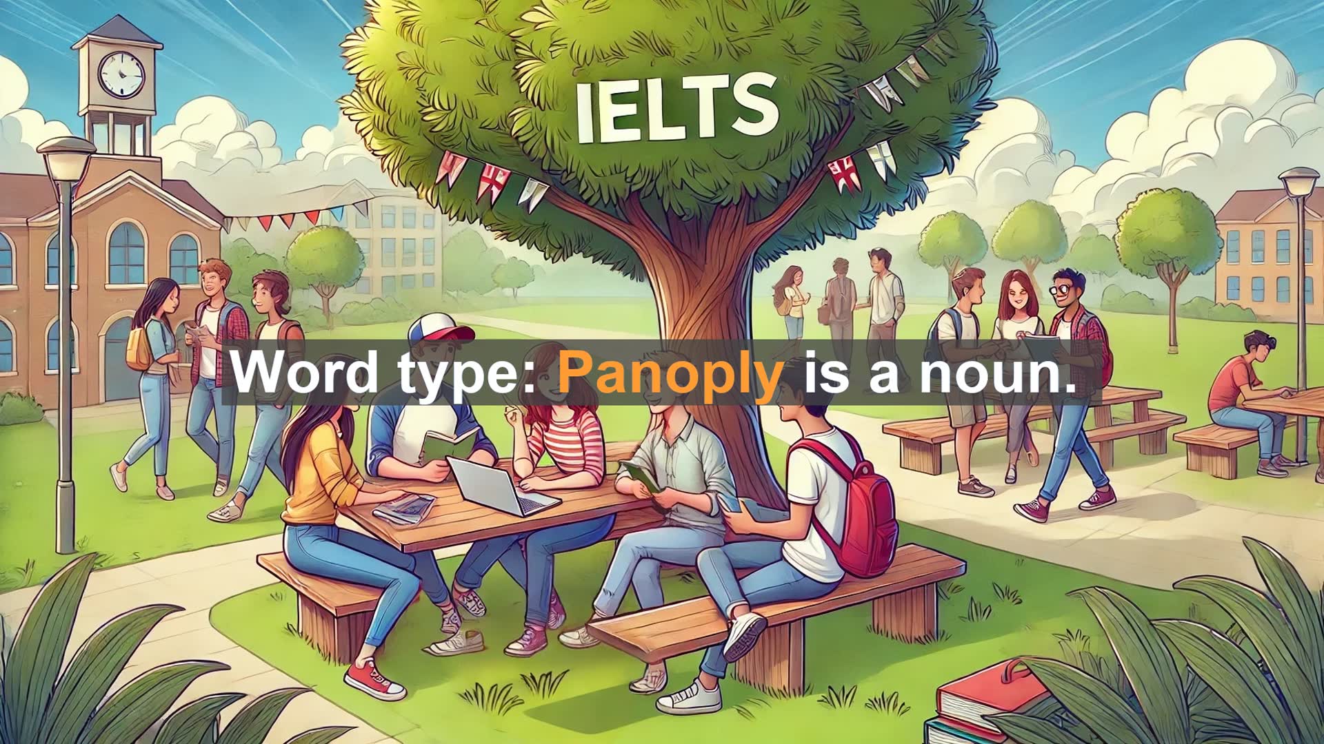 'Video thumbnail for 5000 Must Know IELTS 8.0 Vocabulary - Panoply: Expand Your Vocabulary with This Impressive Word'