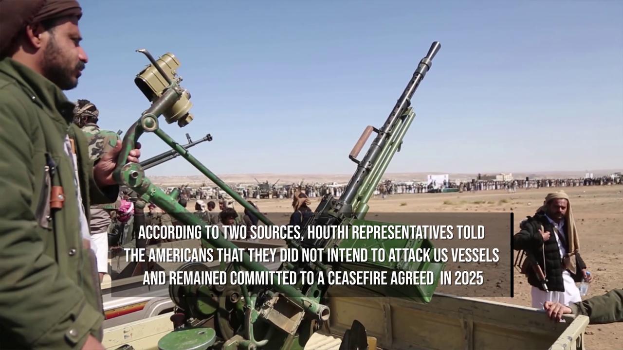 Video thumbnail for US Officials Met Yemen's Houthis in Oman Amid Regional Escalation.