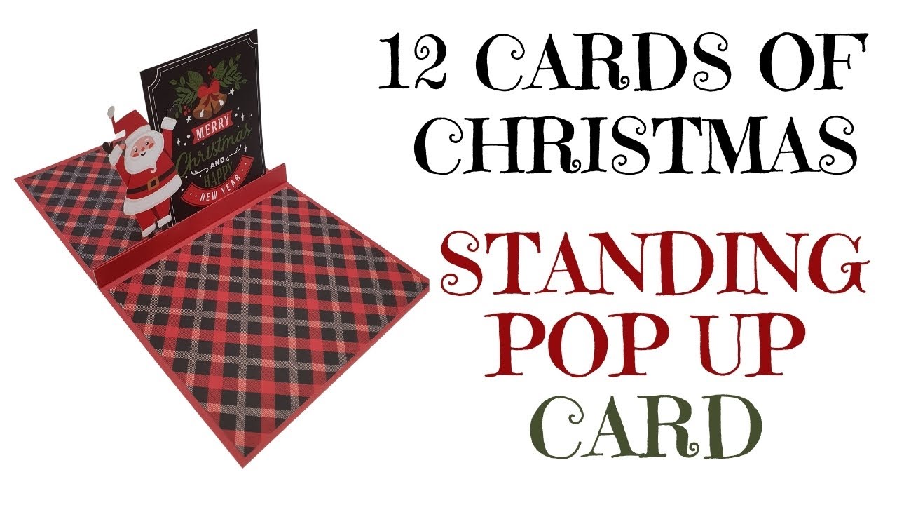 Video thumbnail for 12 Cards of Christmas 2020 - Standing Pop Up Card GET FREE PRINTABLE GUIDE