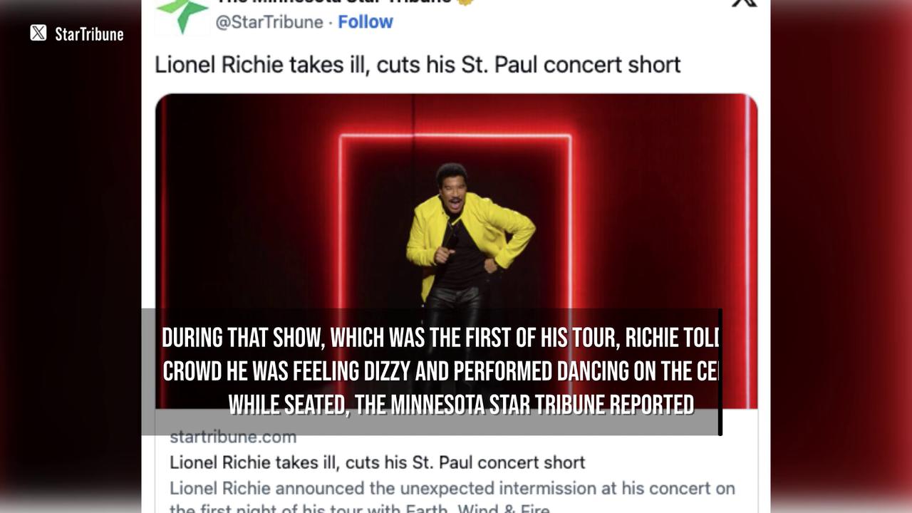 Video thumbnail for IN CASE YOU MISSED IT: Lionel Richie hospitalised after struggling to finish show.