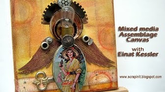 Video thumbnail for Mixed Media Assemblage Canvas