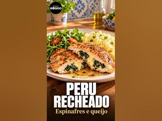 Video thumbnail for 🦃 Bifes de peru recheados com espinafres e queijo #ReceitasDoGordo #BifesDePeru #CozinhaCaseira