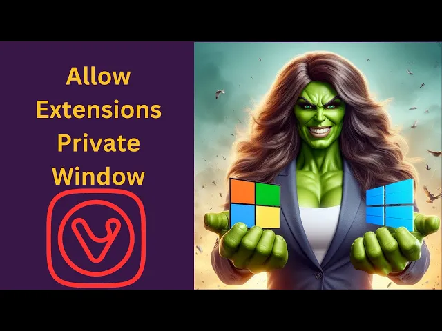 'Video thumbnail for How to Allow Extensions in Private (Incognito) Window in Vivaldi on Windows 11 or 10 | GearUpWindows'