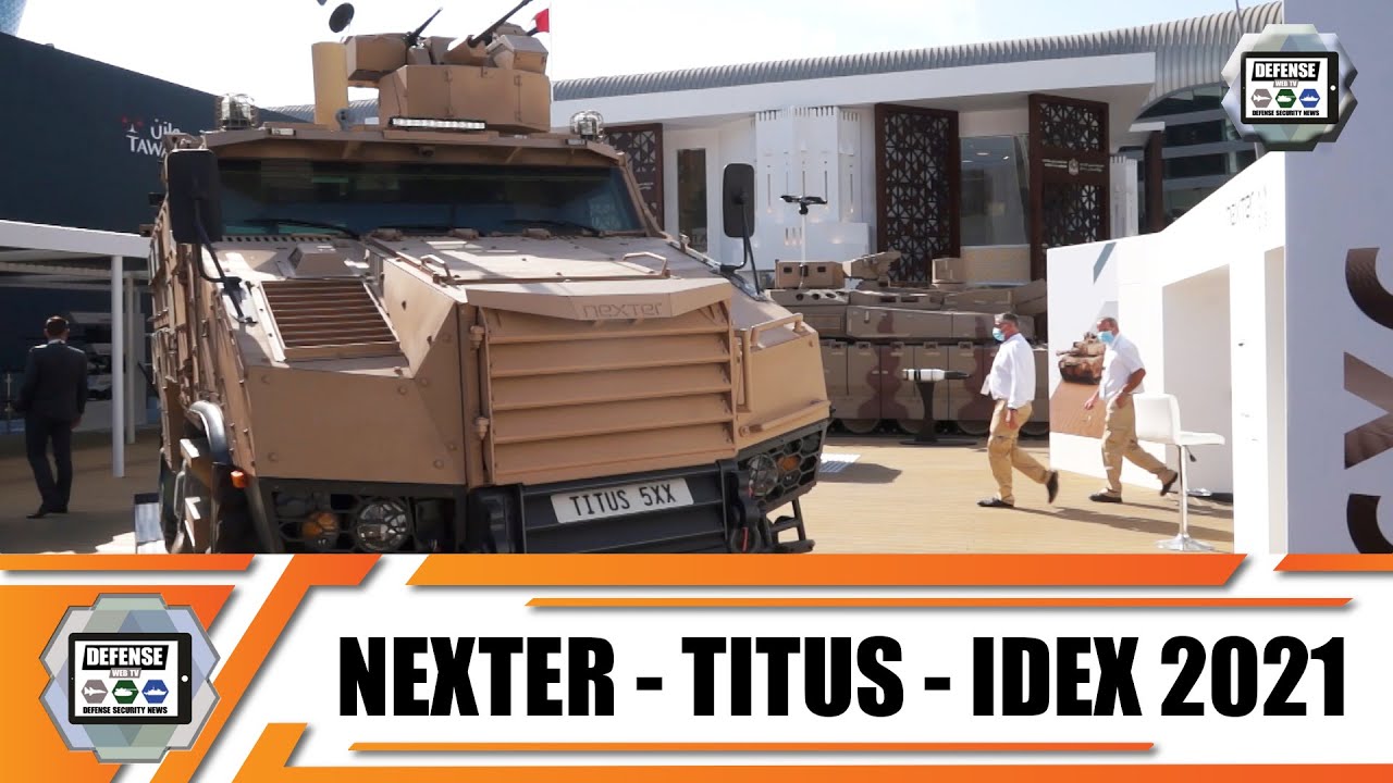 Video thumbnail for IDEX 2021 Nexter from France presents latest generation 40mm cannon CTA 40 and Titus 6x6 armored