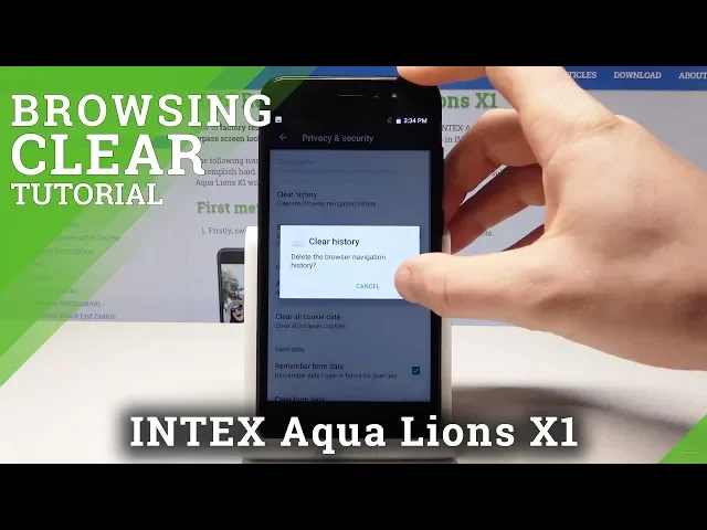 Video thumbnail for How to Clear Browsing Data in INTEX Aqua Lions X1 - Reset Browser History