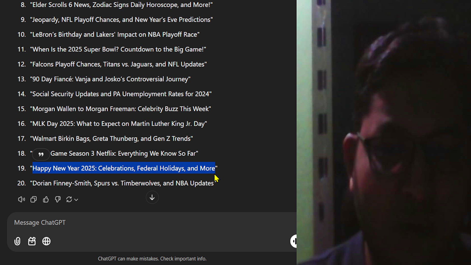 Video thumbnail for Happy New Year 2025 Celebrations, Federal Holidays, and More