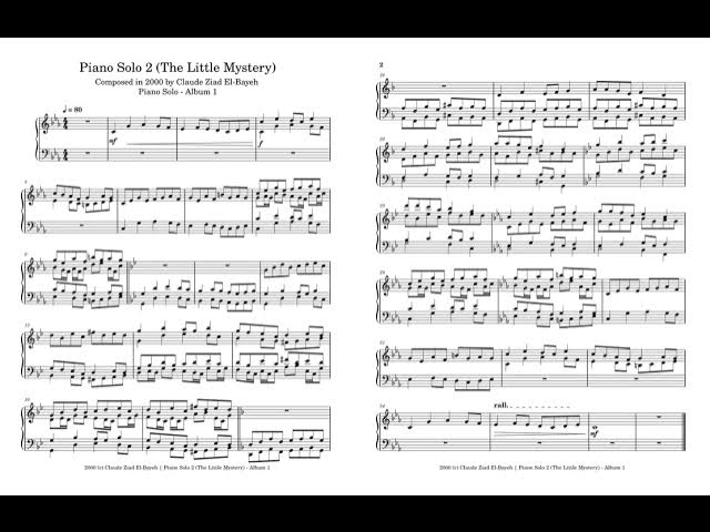 Video thumbnail for Claude Ziad El-Bayeh - Piano Solo 2 (The Little Mystery) - Composed in 2000