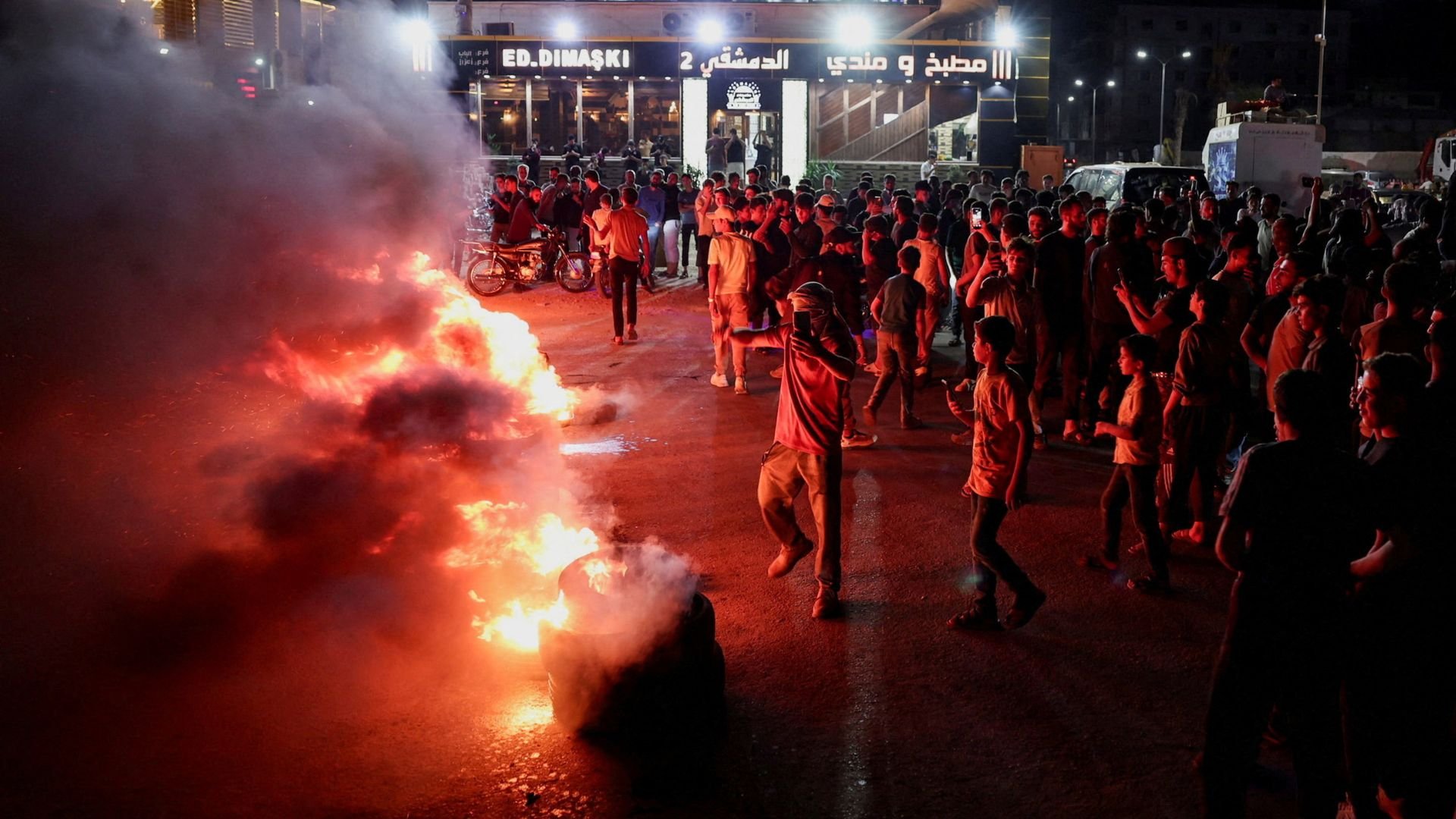 Video thumbnail for Protests break out across Syria over fuel price increases
