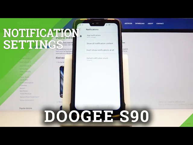 Video thumbnail for How to Open Notifications Options in DOOGEE S90 - Enter Notification Settings