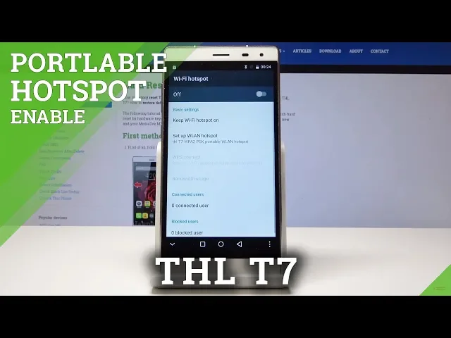 Video thumbnail for How to Enable Portable Hotspot in THL T7 - Set Up Mobile Data