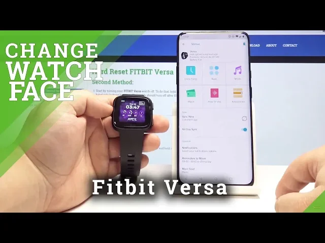 Video thumbnail for How to Change Watch Face in Fitbit Versa - Personalize Watch Display