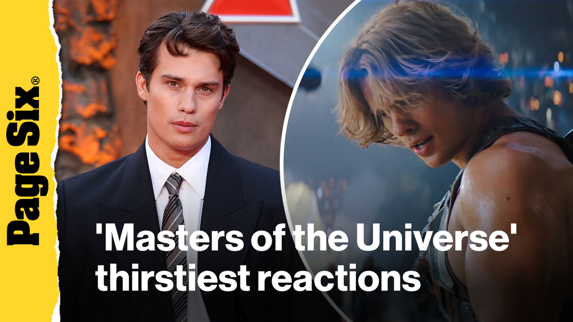 Video thumbnail for Fans thirst over 'He-Man' Nicholas Galitzine in 'Masters of the Universe' | Viral Press Tours